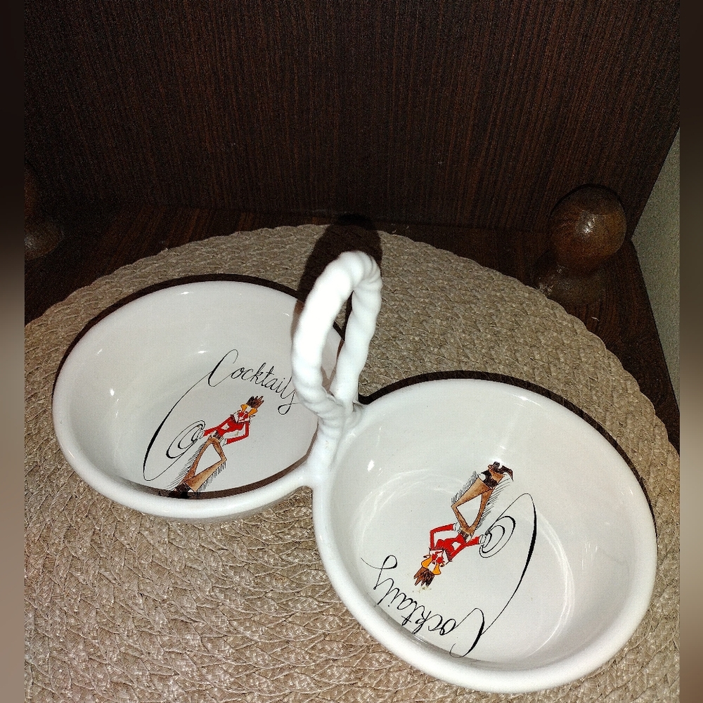 Pottery Barn White Ceramic Cocktail Dish